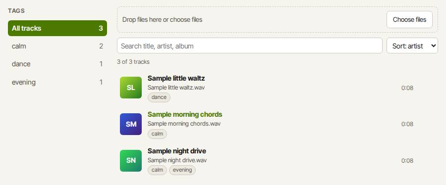 Slop Music open in a browser