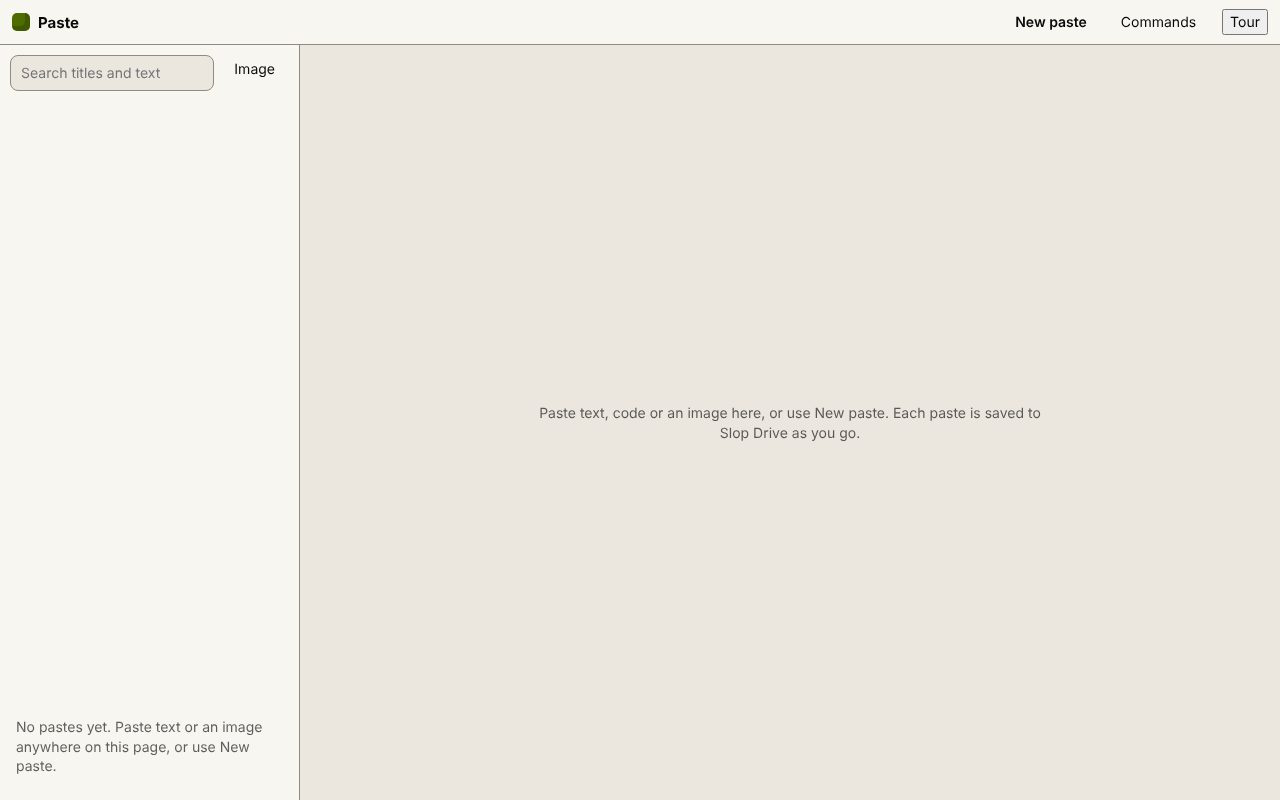 Paste open in a browser
